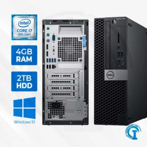 COMPUTADORA DELL OPTIPLEX 7060 MINI TOWER, INTEL CORE I7-8700 3.20 GHZ, 4GB DDR4, 2TB