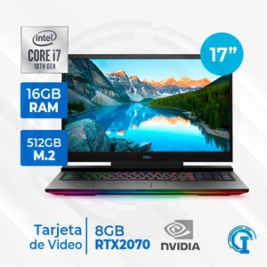 NOTEBOOK DELL GAMING G7 17.3 FHD, IPS, LED, COREI7-10750H 2.60GHZ, 16GB DDR4, 512GB
