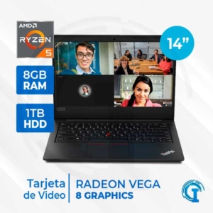 NOTEBOOK LENOVO THINKPAD E495, 14 HD, AMD RYZEN 5 3500U 2.10GHZ, 8GB DDR4, 1TB SATA