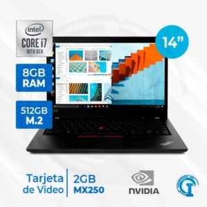NOTEBOOK LENOVO THINKPAD T490 14 HD, CORE I7-10510U 1.80GHZ, 8GB DDR4, 512GB M.2 SSD