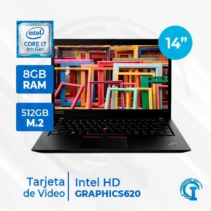 NOTEBOOK LENOVO THINKPAD T490S, 14 FHD, INTEL CORE I7-8565U 1.80GHZ, 8GB DDR4