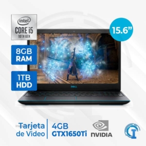 Notebook Dell Gaming G3 15 3500 15.6  LED FHD WVA, Core i5-10300H hasta 4.5GHz, 8GB DDR4