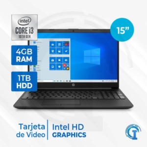 Notebook HP Pavillion, 15" HD, Core i3-1011OU 2.1GHz, 4GB DDR4, 1TB SATA