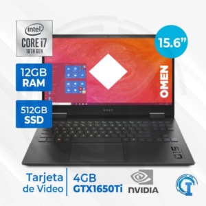 Notebook HP 15-ek0004la 15.6". WLED FHD IPS. Core i7-10750H, 12GB DDR4, 512GB SSD