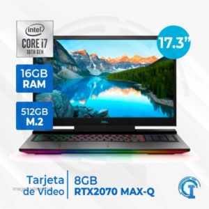 Notebook Dell Gaming G7 17 7700, 17.3  , Core i7-10750H, 16GB DDR4, 512GB M.2