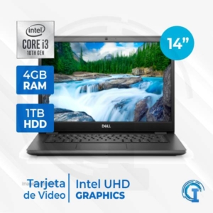 Notebook Dell Latitude 3410, 14  HD, Intel Core i3-10110U, 2.10GHz, 4GB DDR4, 1TB SATA